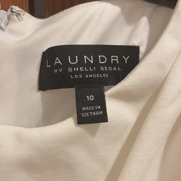 Laundry White Ruched Ruffle Dress - Picture 9 of 10